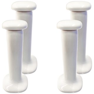 懶角落 伸縮衣架收納架, 白色, 4個