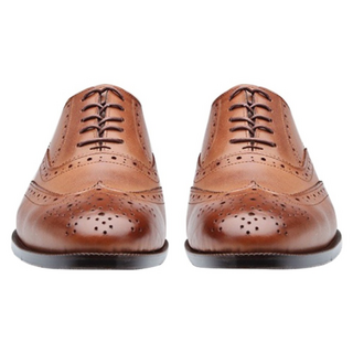 VONIN 天然牛皮Vibram底手工雕花翼紋皮鞋 JH057TBR