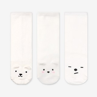 HI BABY CLUB 白熊圖案及膝襪 3雙