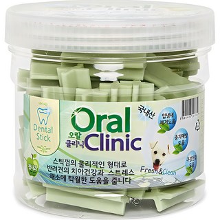 강아지 오랄클리닉 덴탈 스틱 껌, 청사과, 300g, 1개