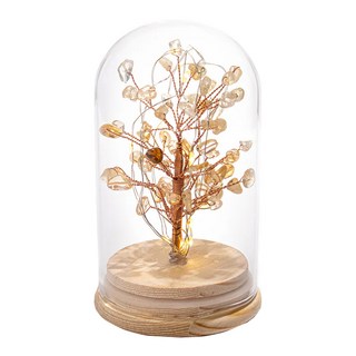 吉祥水晶 招財樹夜燈, 黃水晶, 1組