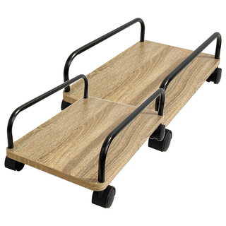 KI WISH 居家生活 主機架 烏龜車 附框 橡木紋 E1合成板 台灣製造 360度輪子, 2個