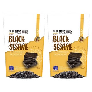 珍田生機 芝麻糕 加顆粒 全素, 濃郁芝麻香 軟Q口感 無添加, 220g, 2包