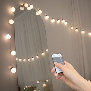 파인블루 4.5cm BIG BALL 앵두전구 55구 + 리모컨 + 파우치, 1개