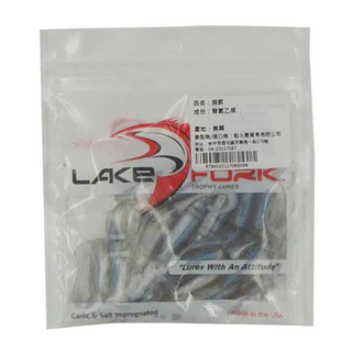 LAKE FORK 嬰兒SHAD 美國製造 釣魚路亞, 灰藍色 + 白色, 1包
