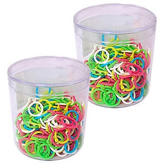 ABEL 力大牌 塑膠卡片環 1/2吋 彩色 200個, 12mm, 2罐