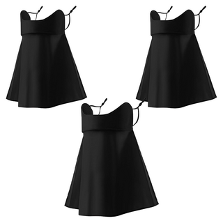 小麥購物 冰絲防曬面罩 E128 48g, 黑色, 3個