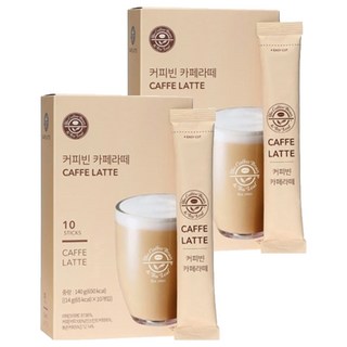 The Coffee Bean 拿鐵即溶咖啡粉隨身包, 14g, 10條, 2盒