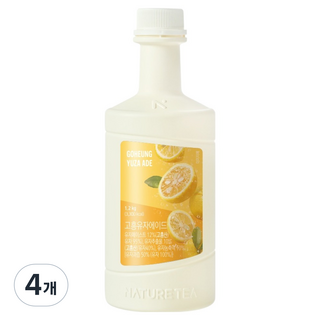 네이쳐티 고흥유자에이드, 1.2kg, 4개