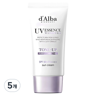 달바 워터풀 퍼플 톤업 선크림 SPF50+ PA++++, 50ml, 5개