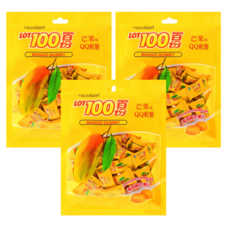LOT100 一百份 芒果味QQ軟糖, 200g, 3袋