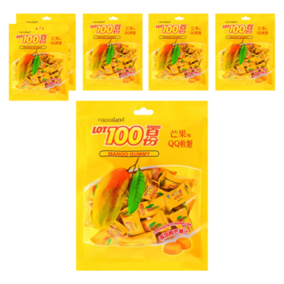 LOT100 一百份 芒果味QQ軟糖, 200g, 6袋