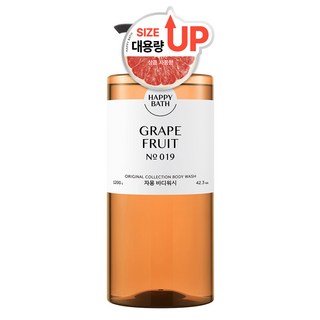 해피바스 오리지널컬렉션 등드름 약산성 대용량 자몽 바디워시, 1.2kg, 1개
