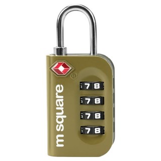 m square TSA海關密碼鎖，大地色，Set 2件, 3.1 x 1.2 x 6.9cm
