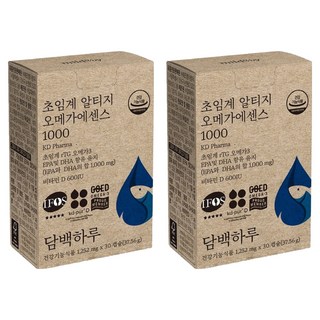 담백하루 정품 초임계 알티지 오메가에센스 1000, 30정, 2개