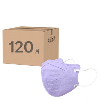 順易利 成人立體醫用口罩 細耳, 紫色, 30片, 4盒