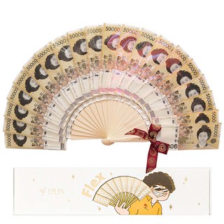 이플린 할매 돈부채 + 전통리본 + 케이스 세트, 20P, 1세트