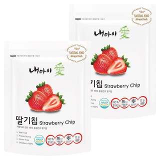 Naeiae 嬰幼兒水果風味果乾 草莓 適合1歲以上寶寶 無添加 成分簡單安心, 12g, 2包