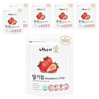 Naeiae 嬰幼兒水果風味果乾 草莓 適合1歲以上寶寶 無添加 成分簡單安心, 12g, 6包