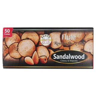 Flute 印度倒流香 50顆, Sandalwood 檀香, 1盒