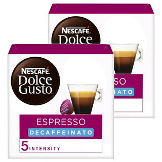 NESCAFE 雀巢咖啡 Dolce Gusto 多趣酷思 義式濃縮咖啡膠囊 低咖啡因, 5.5g, 16個裝, 2組
