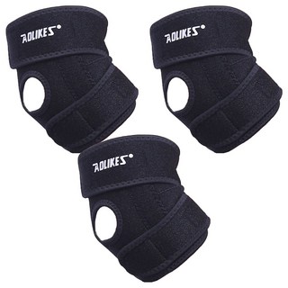 AOLIKES 奧力克斯 彈簧支撐運動護肘 可調節, 均碼, 黑色, 3個