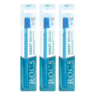 R.O.C.S. 多層刷毛成人亮白牙刷 刷毛柔軟 呵護琺瑯質和牙齦, 1入, 3支