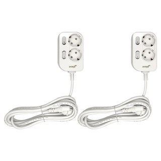 KUMHO Beongaepyo New 個別 2孔延長線 WI-MC31623, 白色, 1.5m, 2個