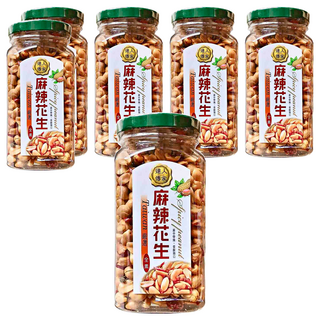 達人傳家 麻辣花生 台灣嚴選, 250g, 6罐