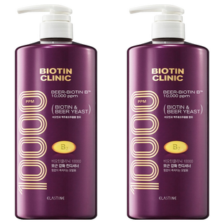 엘라스틴 비오틴클리닉 맥주효모 컨디셔너 그린 허브와 플로럴향, 1L, 2개
