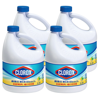 CLOROX 高樂氏 漂白水 檸檬香, 2.8L, 4桶