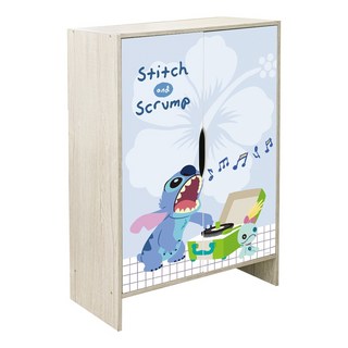 收納王妃 迪士尼 木製鞋櫃 90 x 60 x 30cm, 音樂史迪奇 多色, 1個