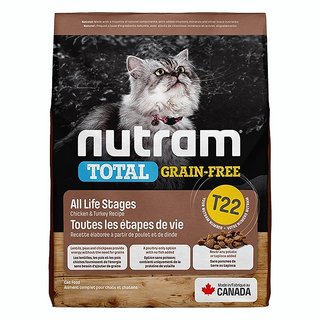 nutram 全齡貓 無穀全能天然乾飼料, 火雞 + 雞肉, 2kg, 1袋