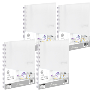 ECO Chungwoon 線圈資料夾 A4 50頁, 透明色, 4本