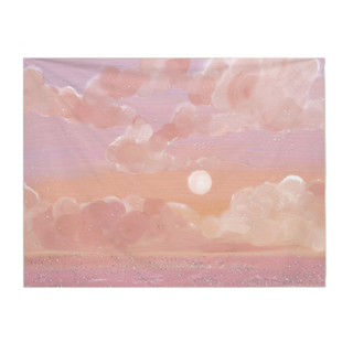 韓國掛布 粉彩夕陽, 150 x 130cm