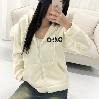 PEONIST 女款寬鬆版連帽拉鍊外套