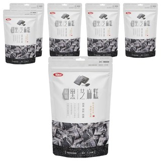 美味田 黑芝麻糕 原味, 純素 高鈣 高鐵, 口感Q彈 甜度適中, 不黏牙, 250g, 6袋