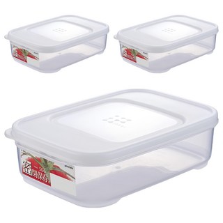 INOMATA 1656 保鮮盒 790ml 冰箱收納食物保鮮盒, 3個, 1組