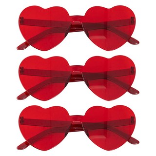 조이파티 셀카 파티 안경, 하트레드, 3개