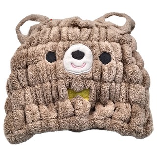 Skater 速乾吸水乾髮帽 23 x 17cm, 小熊 棕色, 1個