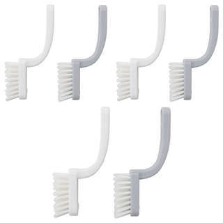 小兔造型握把死角縫隙清潔刷 白色+灰色 磁磚縫隙刷, 3組