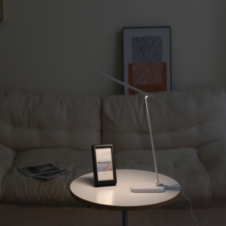 Needys 觸控定時角度可調折疊式LED學習檯燈 LP-01, 白色