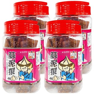 久品香 蒜泥狠 豆乾 原味, 350g, 4罐