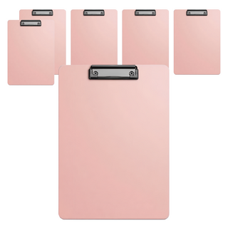 文件平板夾A4 31 x 22 x 0.25cm 夾子顏色隨機, 櫻花粉, 6個