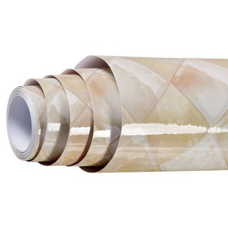 KOTI 日安生活 仿真大理石紋防水防油自黏壁紙 菱形石紋, 1捲