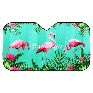 韓式五層防護鋁箔氣泡抗UV遮陽前擋 吸盤式, 火烈鳥綠, 1個