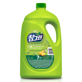 참그린 레몬 녹차 뽀드득 어드밴스 주방식기세제 용기, 3.1kg, 1개