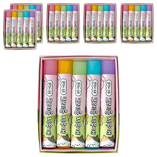 ii GEN 一正 朝鮮文具 純德家族 蠟筆橡皮擦, 粉色, 6組