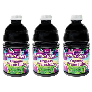 O'natural 歐納丘 Mornin’Glory 有機純黑棗汁 富含膳食纖維 無添加糖 無防腐劑, 946ml, 3瓶