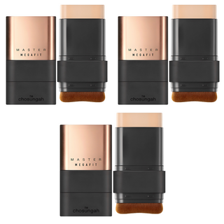 chosungah tm Mega Fit Master保濕雙頭粉底棒 SPF50+ PA++++ 16g, 01 Light Beige, 3個